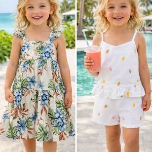 Floral and Pineapple Print Dresses